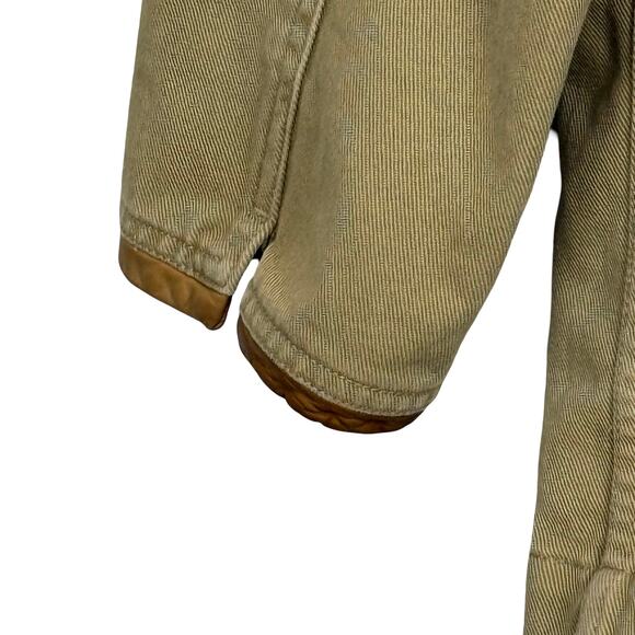 ORVIS Jacket Mens 42T Tan Blazer Cotton Leather Trim Elbow Patch Safari Fishing - Picture 5 of 8